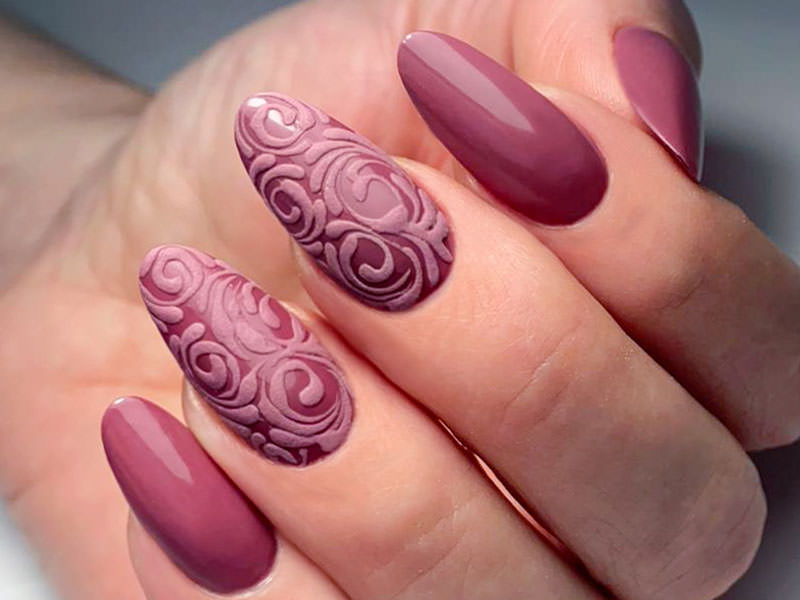 Idee Nail Art - Antonia Minervini: Fusion damascato