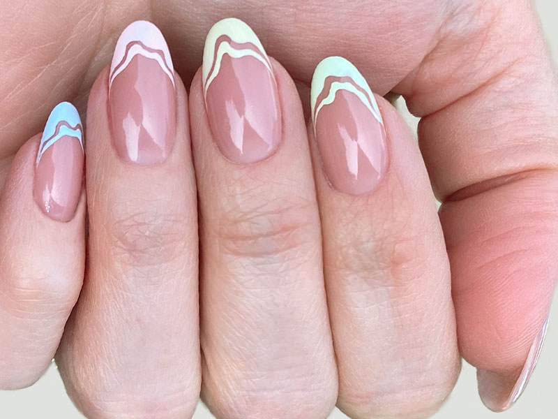 Nail art estive - Kateryna Bandrovska: French irregolare