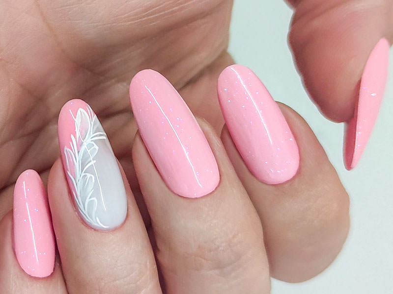 Nail Art Primaverili - Simona Carotenuto: Rosa pastello