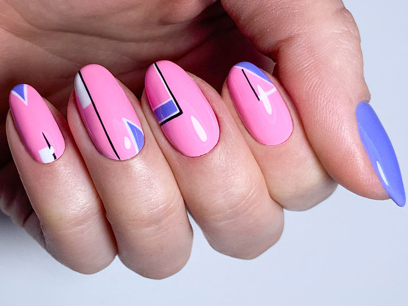 Nail art mania - Fiorenza Pecci: Kombi stile geometrico
