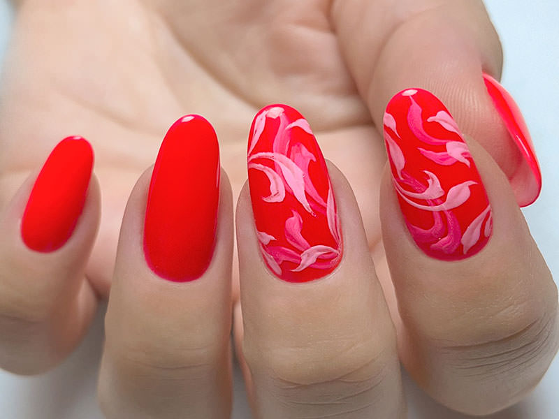 Nail art mania - Gioia Del Zotto: Foglie tono su tono