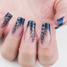Nail art avanzata - Gioia Del Zotto: Frenche decorata con piume