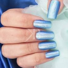 corso decorazione unghie sfumatura shade azzurra e blu con effetto bagnato decorazione di kateryna bandrovska